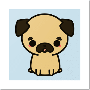 Cute pug Posters and Art